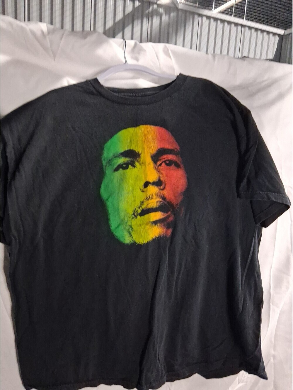 Zion Rootswear Bob Marley Jamaica Graphic Print Black Tee Shirt Men's XXL K2